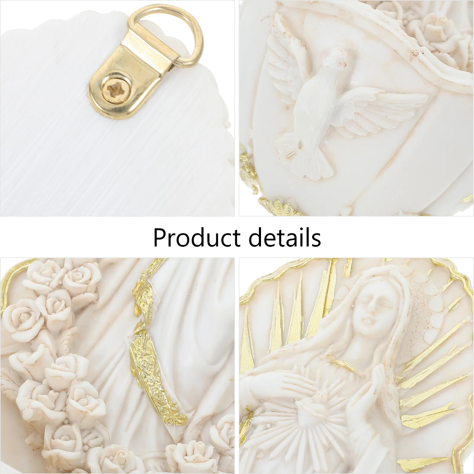 

The Delupe pendant Resin Holy Water Font Guadalupe Wall Hanging Decor Holy Water Font for Entrance gift for the first Communion