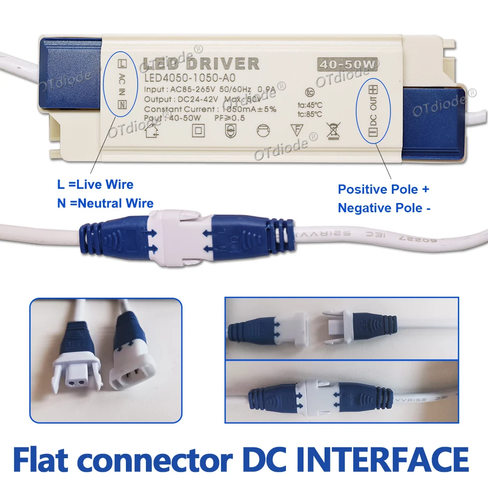 LED Driver Transformer 20W-50W DC24-42V 500mA 600mA 700mA 800mA 900mA 1000mA 1200mA 1500mA Power Supply No Flicker Replace Lifud