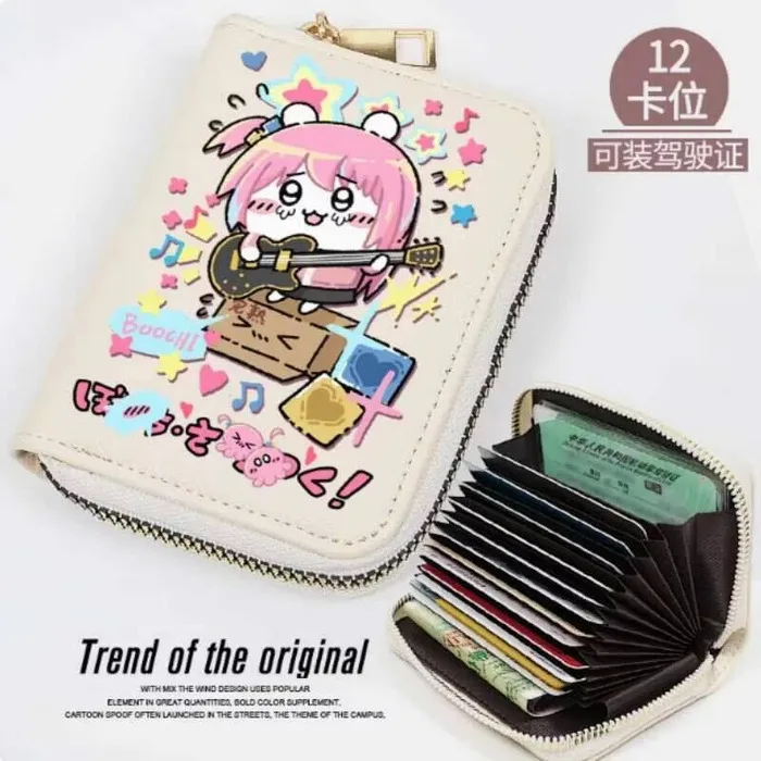 

Anime BOCCHI THE ROCK Gotoh Animeori Fashion Wallet PU Purse Card Coin Zipper Cash Holder Bag Cosplay Gift B1776 Anime
