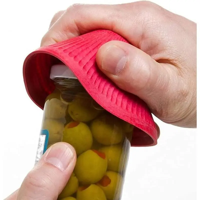 Open jars easily! Non-slip rubber jar opener pad for weak hands & seniors. Reusable, multi-color kitchen gift.