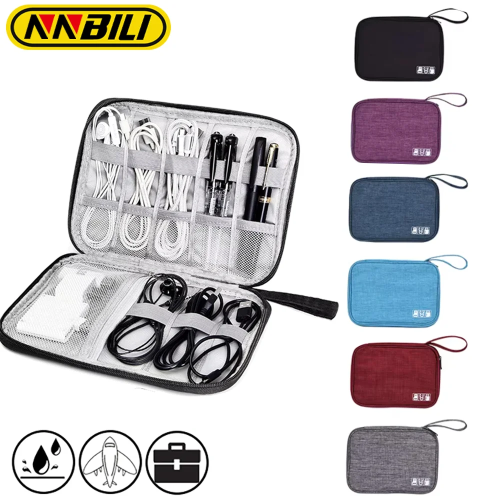 NNBILI 다기능 여행용 수납 가방 방수 지퍼 팩 데이터 정렬 가방 사무실 휴대용 주최자 케이스 카드 패키지 ﻿