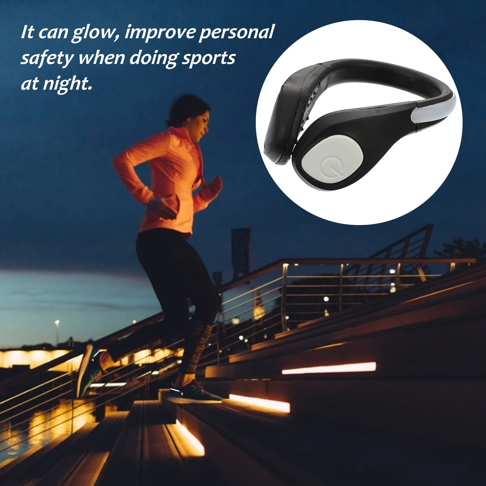 

2pcs Luminous Shoe Clips Light Safety Shoe Clip Lamp For Night Running Cycling Outdoor Sports Lightweight Anti-Slip Visibility