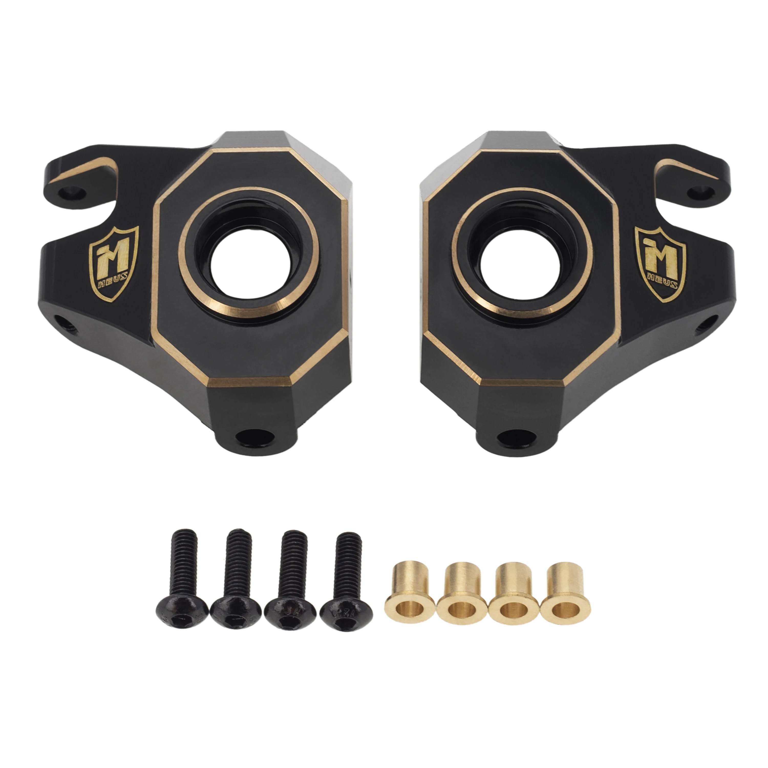 MEUS Racing Black Brass Steering Knuckles for 1/10 Axial SCX10 PRO & SCX10 III AR45 Upgrades Crawler