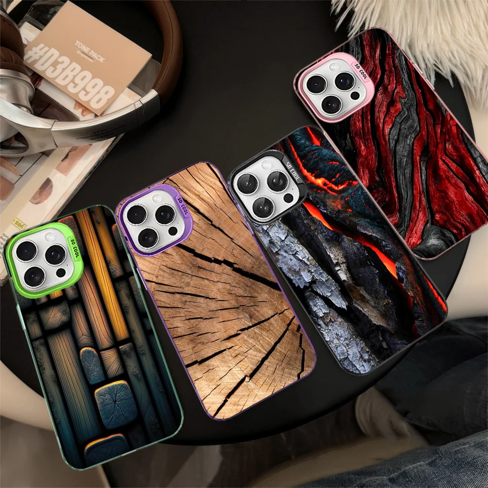 

Carved Wood Phone Case For IPhone 16 15 14 13 12 11 Pro Max X XR XSMAX 8 7 Plus Matte Shockproof Back Cover