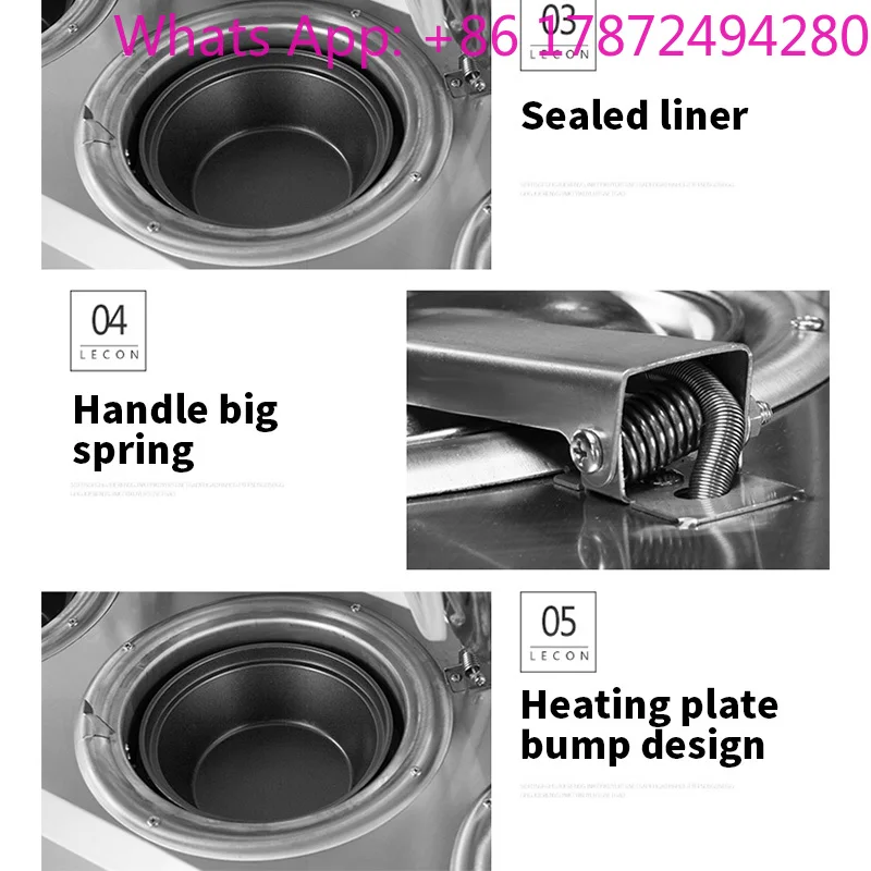 Automatic Commercial Electric Furnace Rice Cooker 220V/380V Porous Hot Double-layer 3-row 18-hole Stove Cooking Machine
