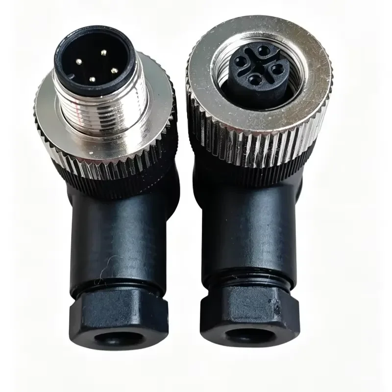 M12 Sensor Connector PG7 Waterproof IP67 4/5/8 Pin Male Female Straight Angle Solderless Screw Terminal Aviation Plug