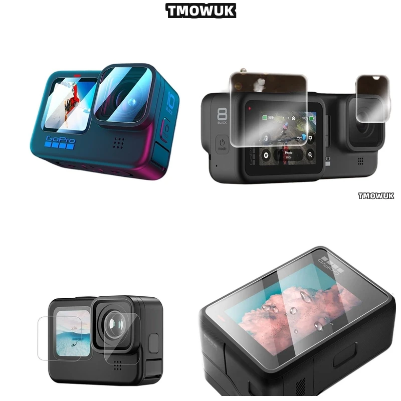 

For GoPro Hero12 11 10 9 Tempered Glass Screen Lens Guard HD 9H Anti-Scratch Guard Front & Back