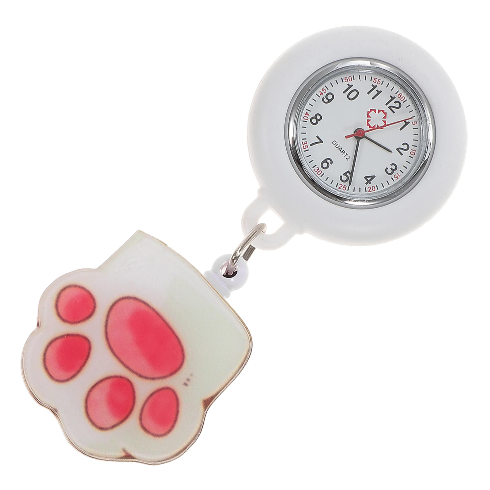 

Silicone Hanging Watch Nurse Watches for Women Clip on Doctor Lapel Silicone Cover Removable Large Dial Design Gift