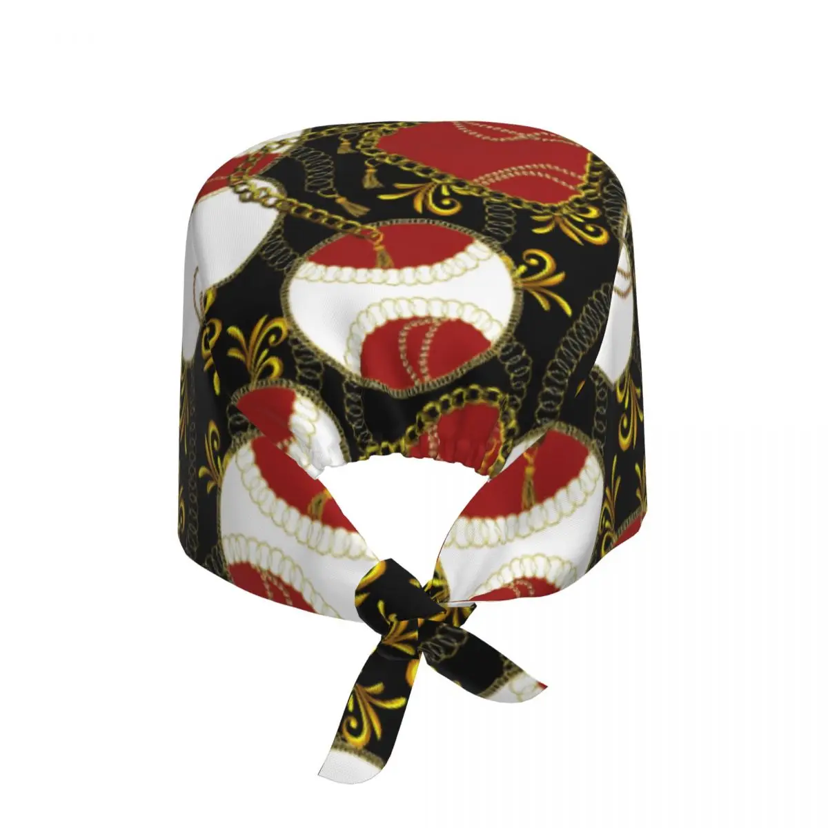 Custom Luxury Floral Baroque Pattern Scrubs Cap Surgical Hats Men Women Operating Room Cap Operator Hats Lab Works Hat