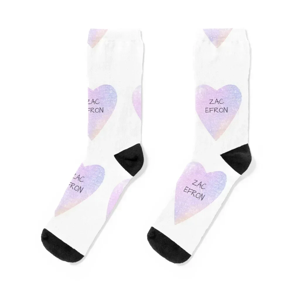 

I Love Zac Efron Socks Sports anti slip football new in's essential Boy Child Socks Women's