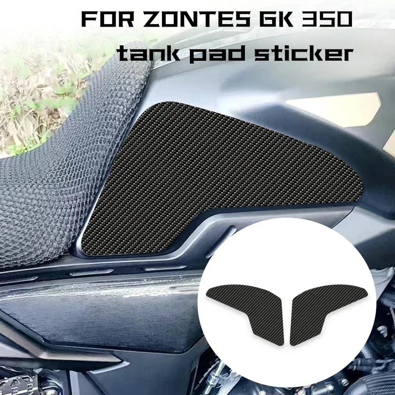 For zontes gk350 GK 350 ZT 350 GK ZT350-GK motorcycle anti slip fuel oil tank pad side knee grip decal protector sticker pads