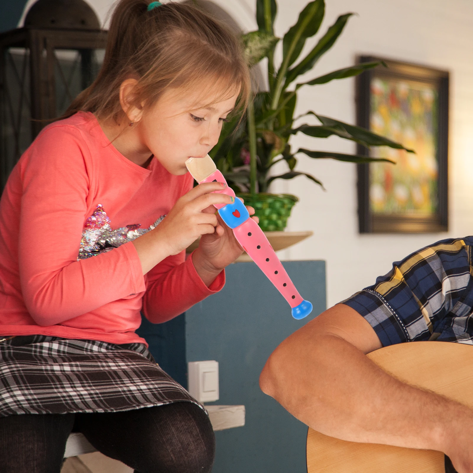 

2 Pcs Kids Musical Instruments Wooden Clarinet Toy Flute Recorder Exercising Mini for Infant