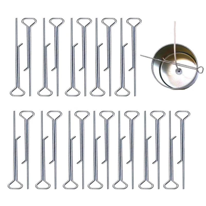 5-20Pcs 4.3 Inch Candle Wick Holders Clip Wick Fixer Stainless Steel Holders For Candle Making Metal Wick Centering Device Tools