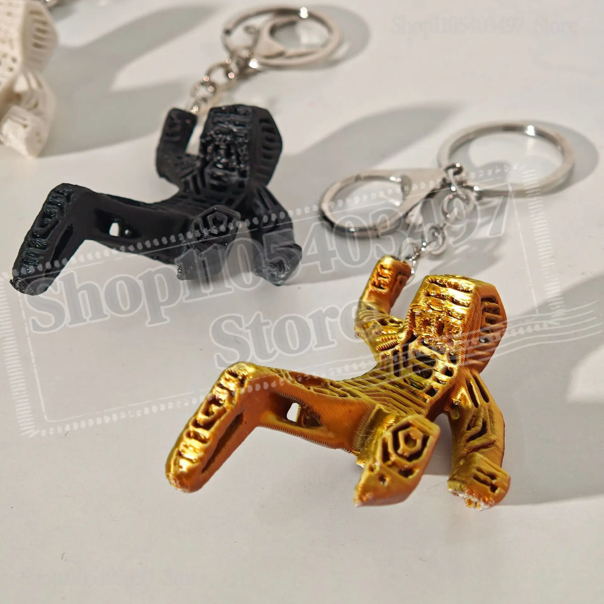 

2026 Rogue Xenon Rock Little Man Keychain Girlfriend Rescue Plan 3D Creative Gift Non-Brand Xenon Rock Shape Keychain