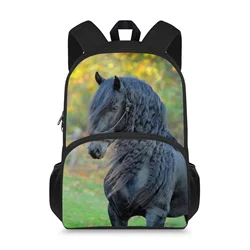 Zaino per bambini da 15 pollici Cute Horse Print zaini per bambini borsa da scuola per ragazzi ragazze zaino zainetto studente Bookbag Book Bags