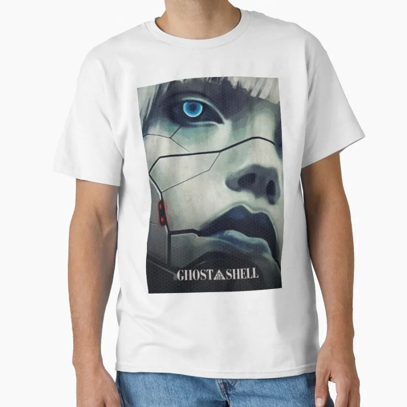 اليابان سايبربانك مانغا شبح في الصدفة # 0723 الخيال العلمي سايبر فتاة ديستوبيان نمط أنيمي هدية تي شيرت للرجال بلايز كبيرة الحجم #4