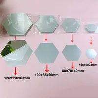 6/12pc Hexagon Mirror Wall Stickers 3D DIY Acrylic Mirror Sticker Self Adhesive Decals Removable Living Room Bathroom Home Decor 5