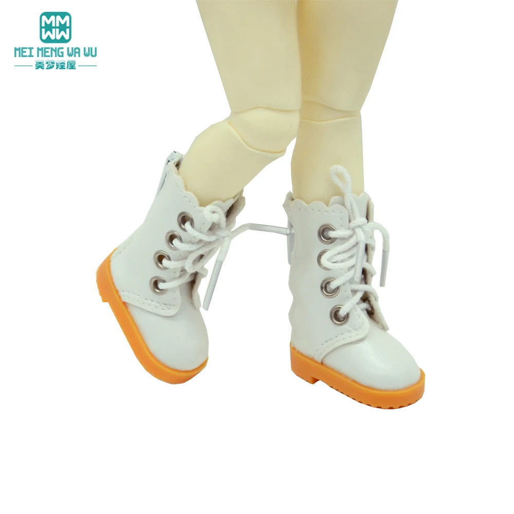 4.5cm Mini Toys Doll shoes for EXO 1/6 BJD YOSD doll accessories Fashion High boots, bow leather shoes