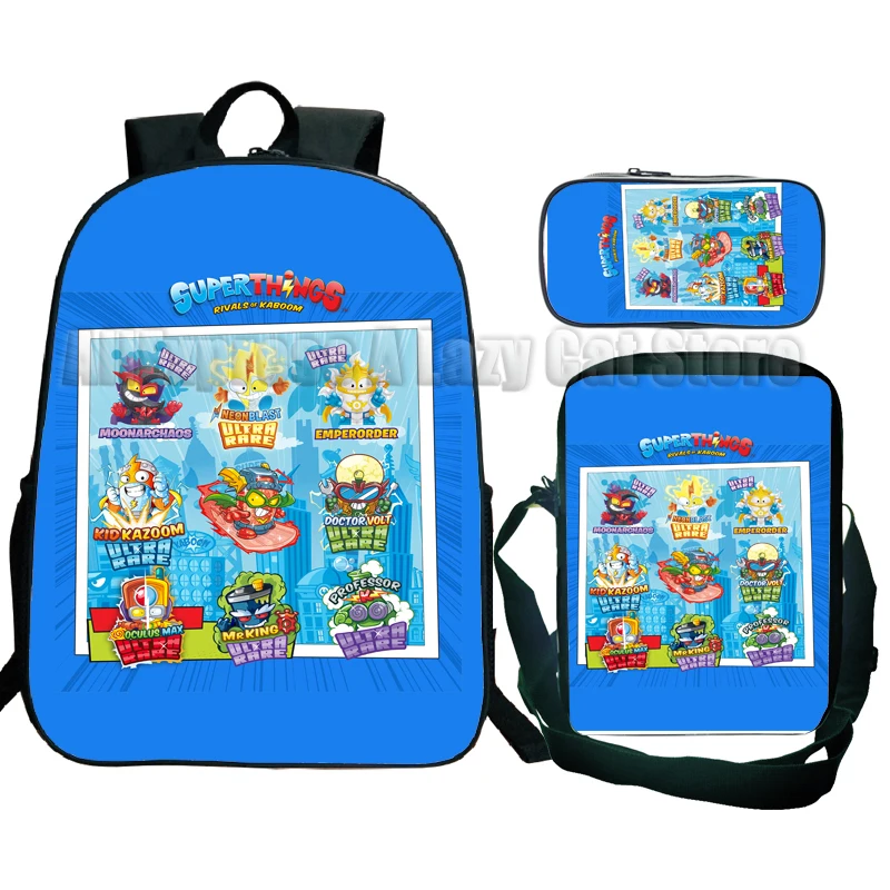 3pcs SuperThings10 Back To School Backpack Super Zings Student Schoolbag Cartoon Girls Boys Children Lightweight Bags Gifts