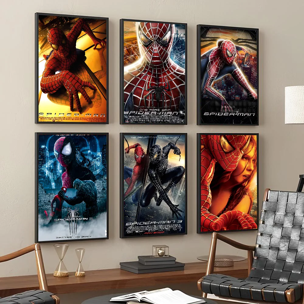 Avengers M - Marvel Spider-Man Movie Poster Stickers Living Room Bedroom Entrance Cafe Wall Art Decoration Painting