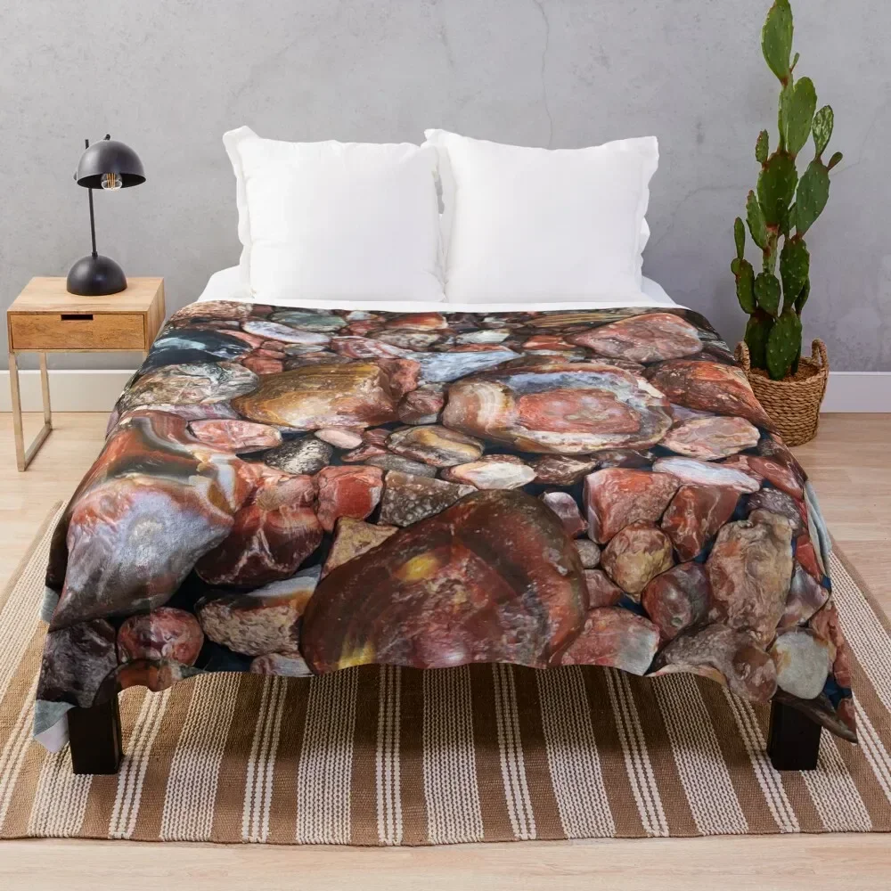 

Agate Puzzle Throw Blanket Luxury Brand Summer Flannels Decorative Sofas Blankets