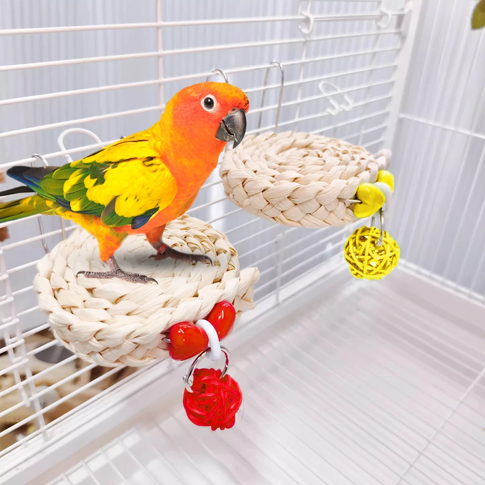 1Pc Rattan Parrot C…