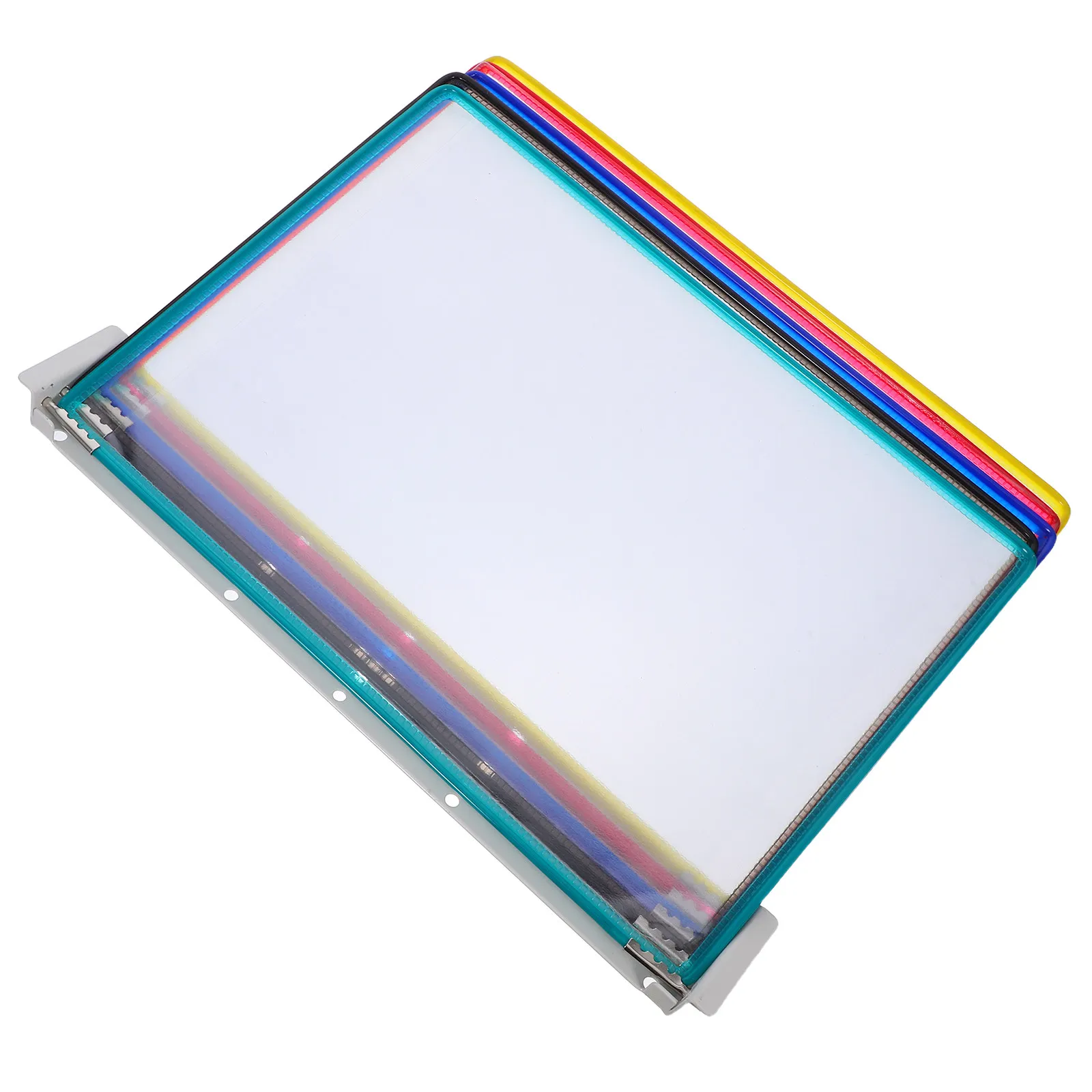 

A4 Wall Mounted File Organizer 5-Page Flip Page Design Document Holder Magazine Wall Display Stand Compact Office Classroom