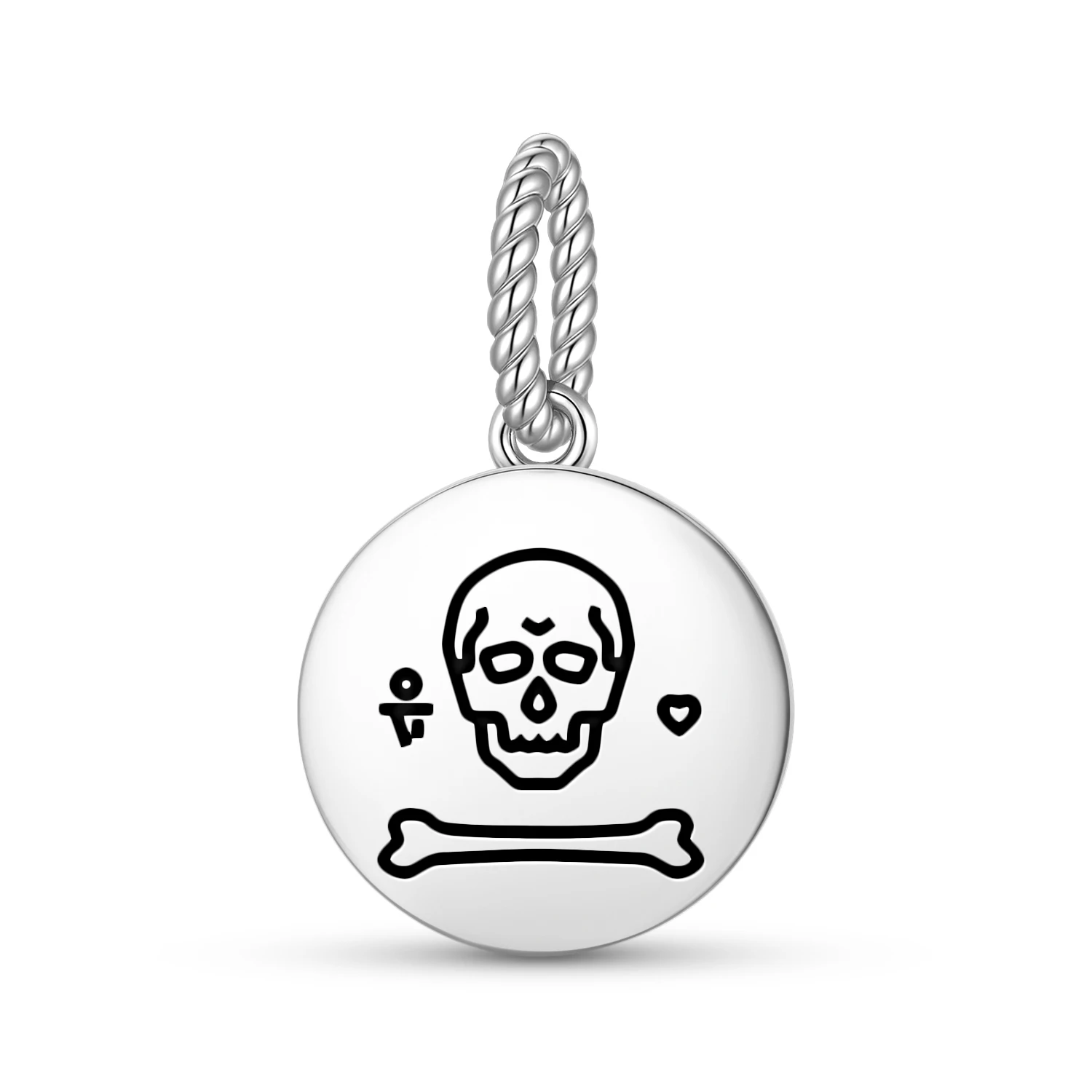 Jolly Roger Pirate FlagsStede BonnetPendant 925 Sterling Silver Symbol Charm Bead for Women Bracelet Necklace Jewelry Fashion