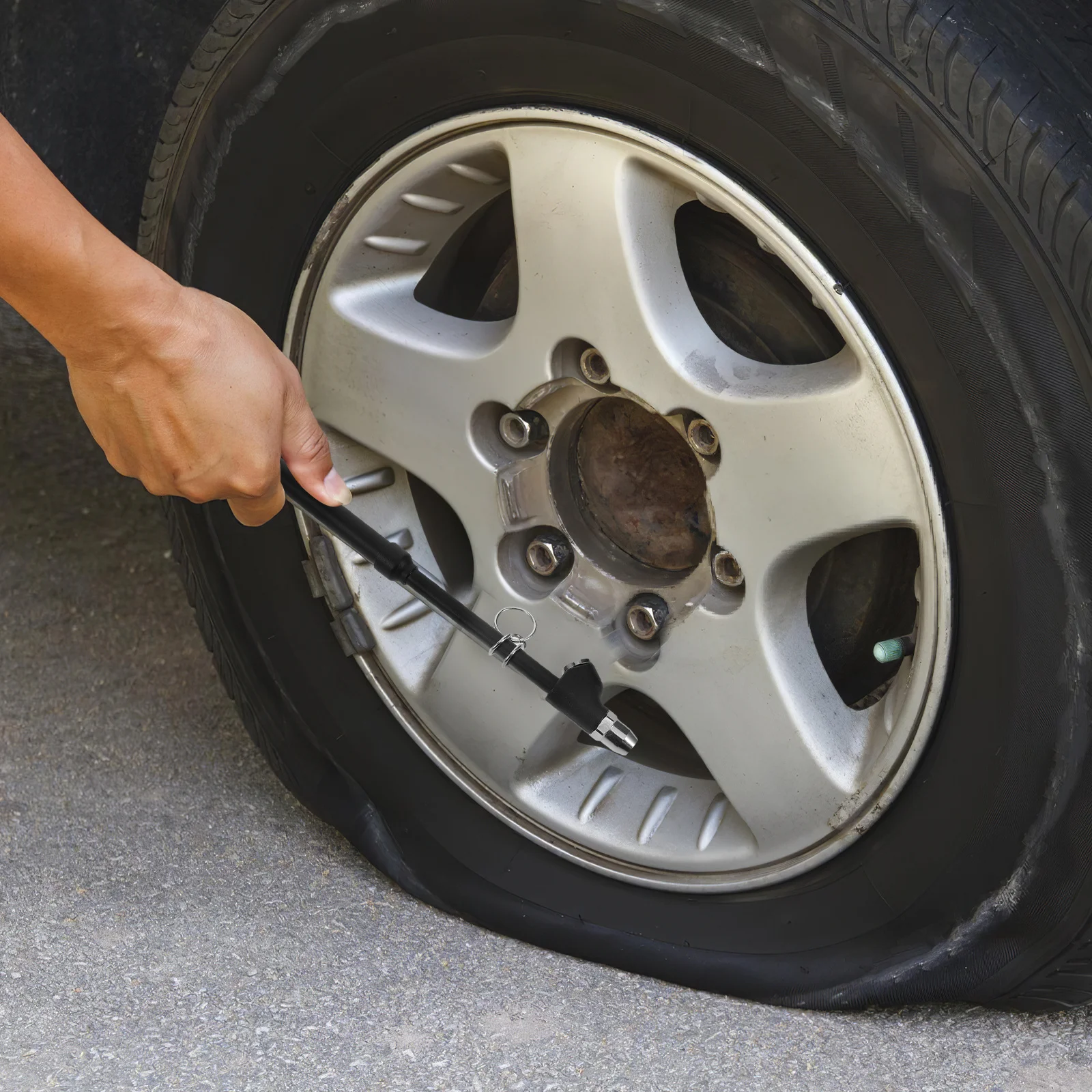 الثقيلة المزدوج رئيس قياس ضغط الإطارات قلم رصاص معدني نمط شاحنة أداة قياس ضغط الإطارات لسيارة Atv مقطورة الدراجة