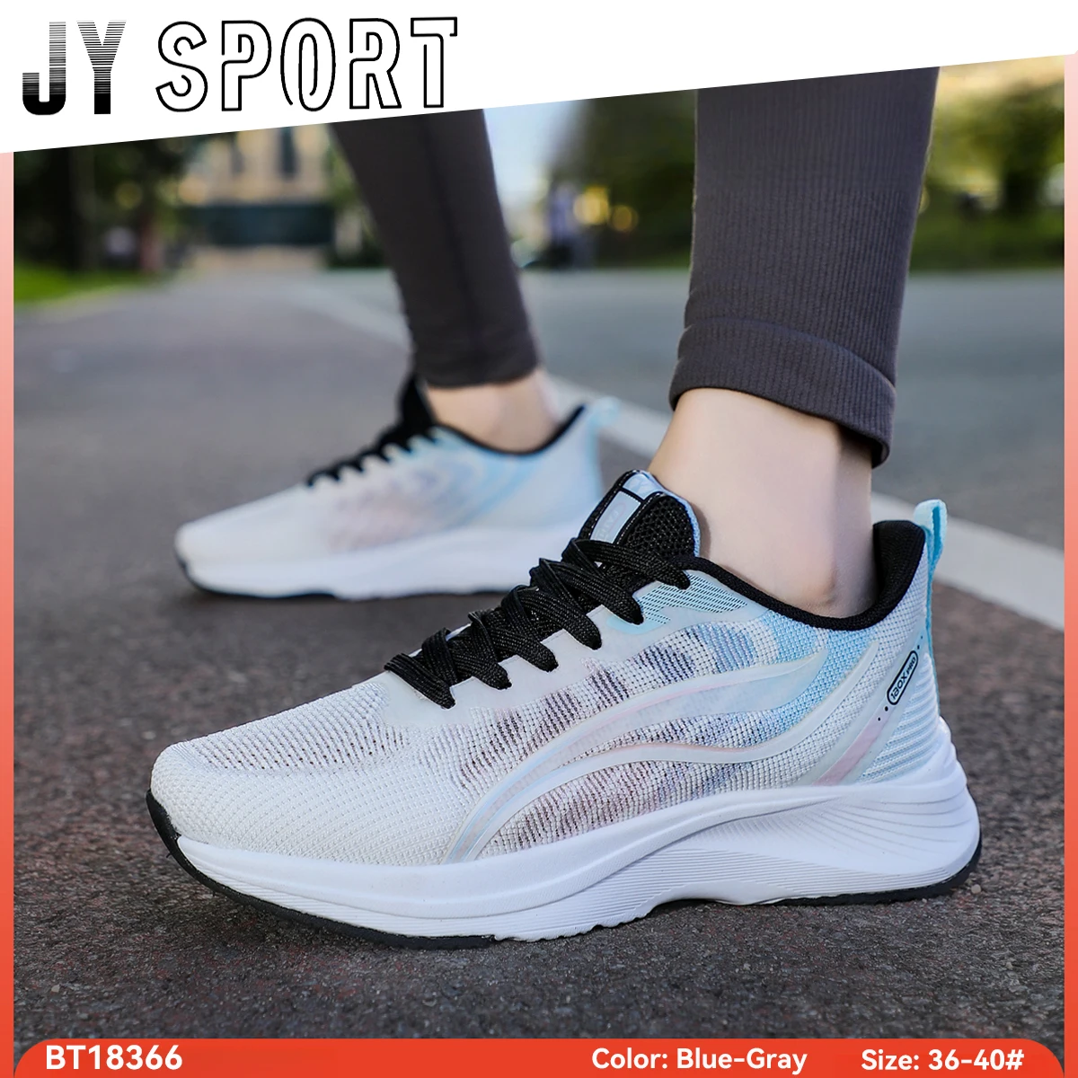 Flyweave Mesh Women Sneakers Lightweight Breathable Casual Woman Sport Shoes Rebound Non-Slip Lace-Up Outdoor Walking Shoes