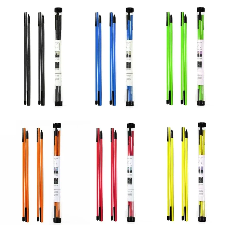 Golf Alignment Sticks Collapsible Practice Rods Swing Trainer Tools 2 Pack Golf Alignment Stick  Training Tool