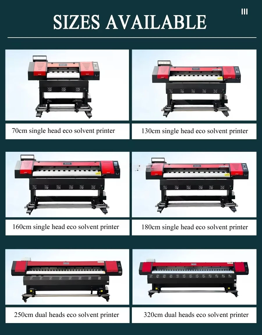 Wholesale 1.6m 1.8m 3.2m Xp600 I3200 Plotter Vinyl Flex Banner Poster Wallpaper Printing Machine Eco Solvent Printer