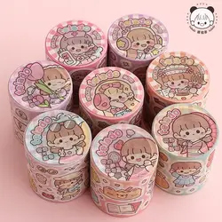 Telado and paper handkerchief tape die-cutting whole roll cute cartoon character children's stickers