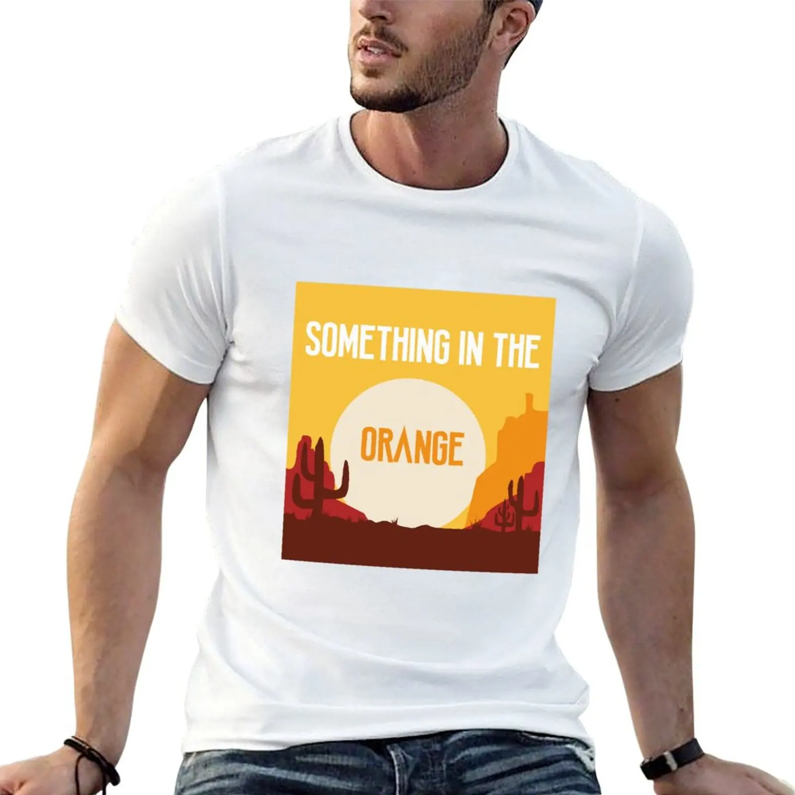 Something In The Orange T-Shirt Casual Loose Fit Summer Tee Shirt