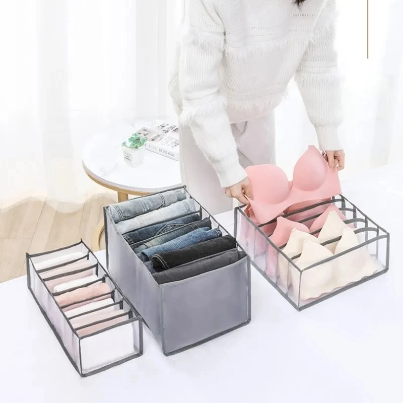 Organizer Panties Socks Storage Boxes Wardrobe Pants Clothes Underwear Drawers Jeans Clothes Separator Bra Folding Divider