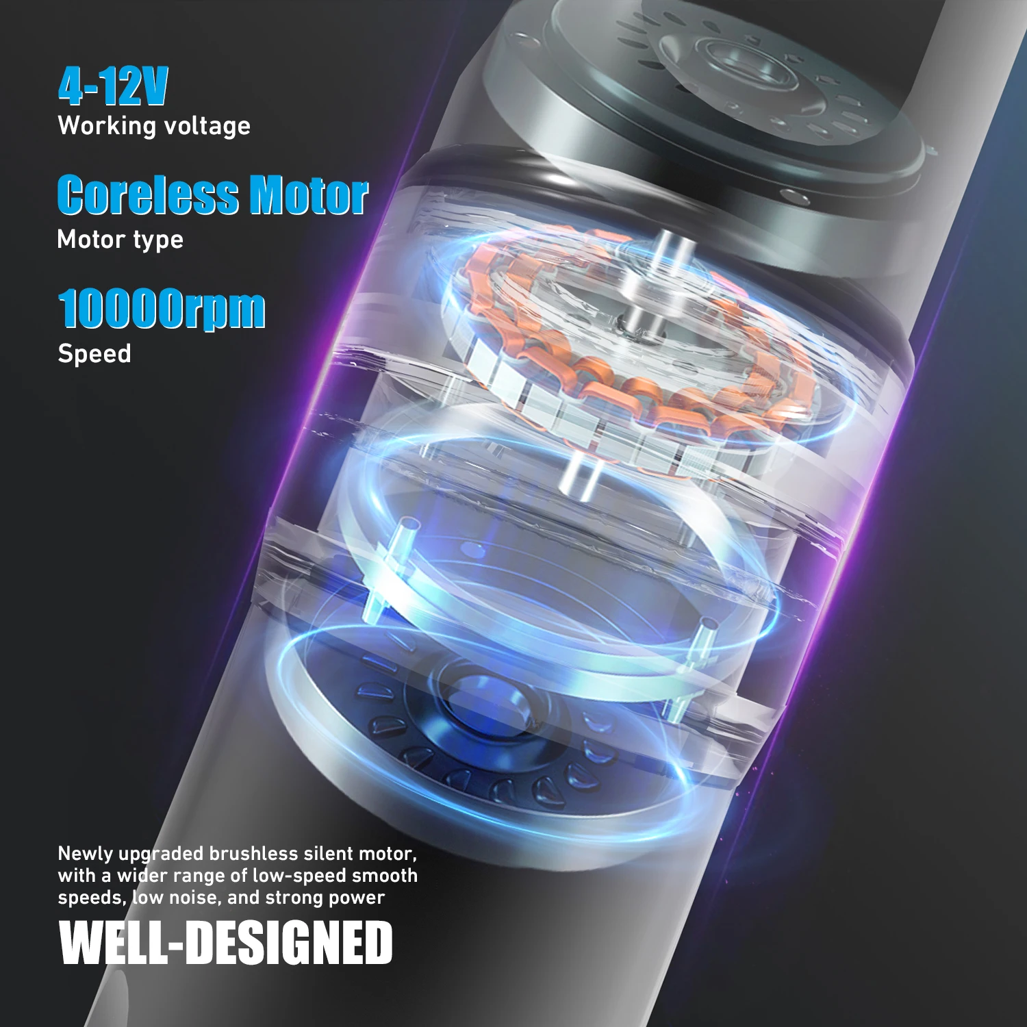 آلة قلم الوشم اللاسلكي القابل للتعديل مع شاشة LED ببطارية 2000 مللي أمبير في الساعة، مسدس وشم احترافي عالي الجودة