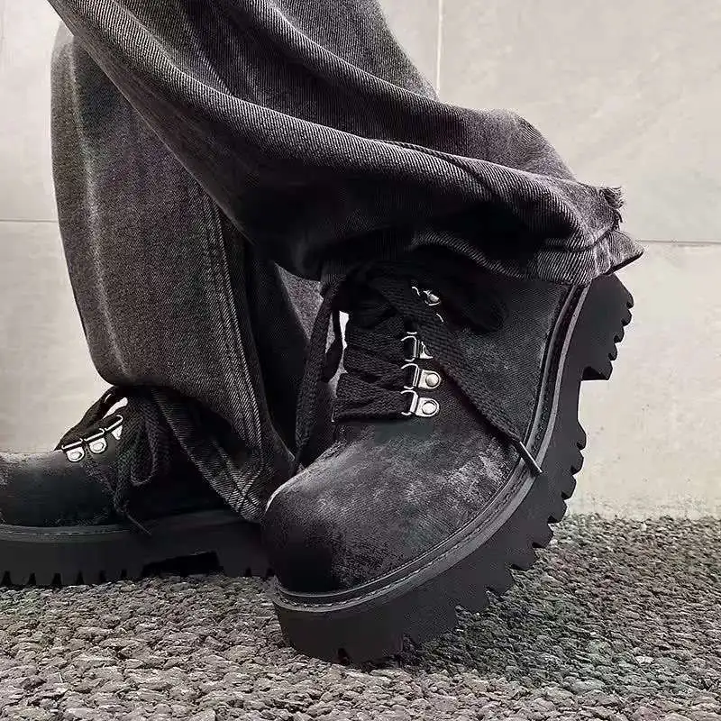 

Shoes for Men British Style Thick Sole Casual Derby Shoe High Quality Fashion Comfor Versatile Man Leather Shoes Zapatos Hombre
