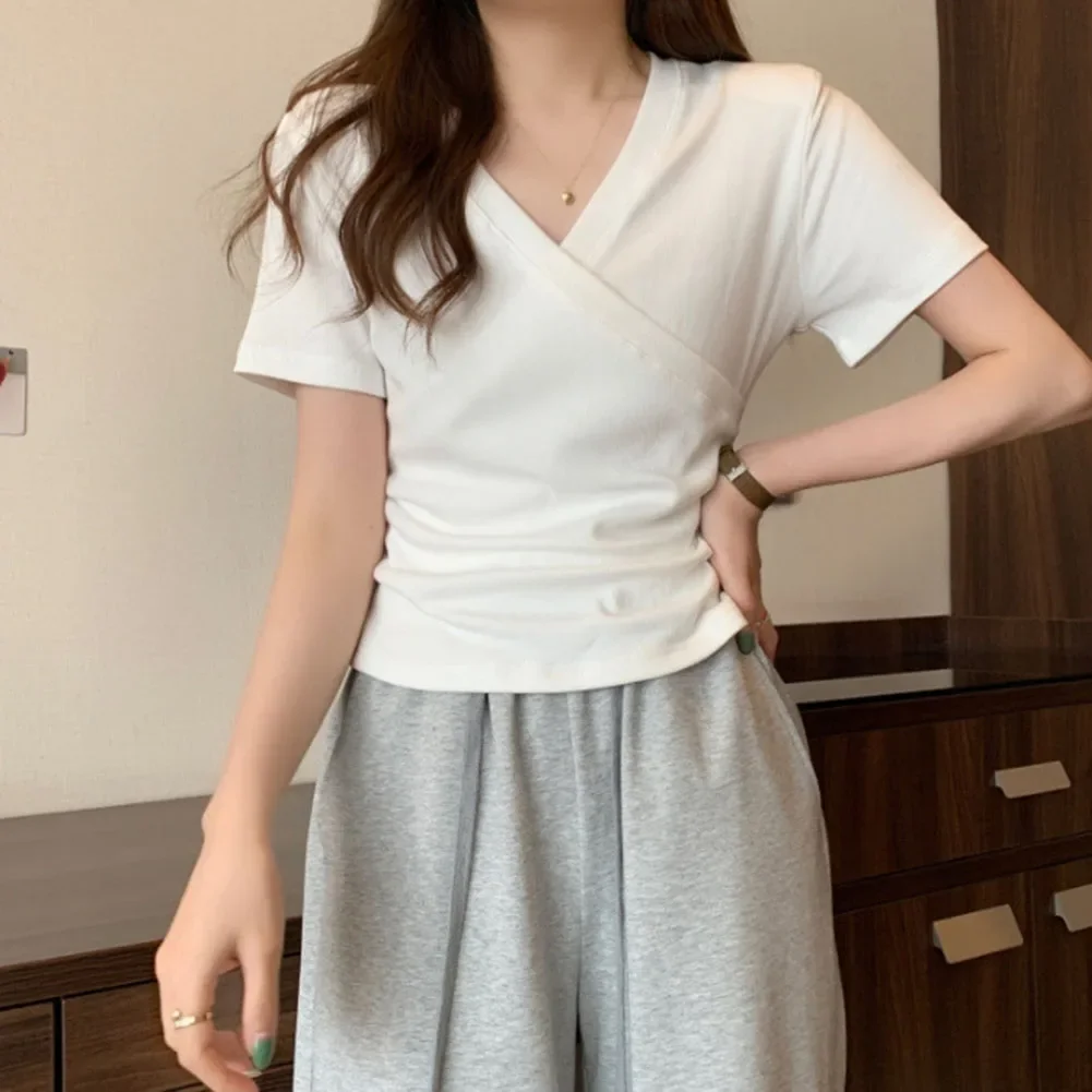 Cross Cropped Top For Women Cross Top Cropped Top Casual Top Club Clothing Female Clothing Moderate Elasticity