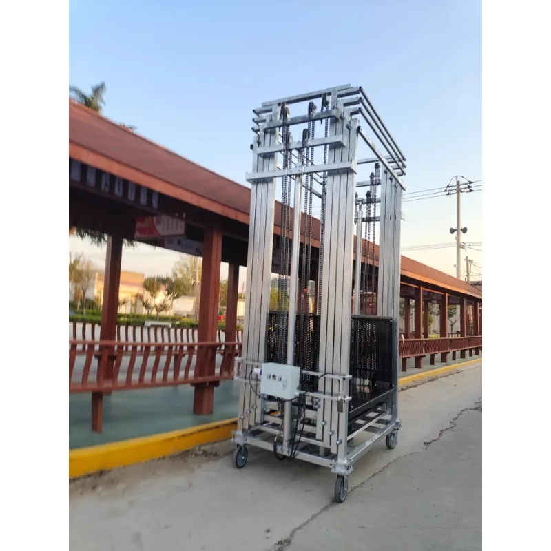 رافعة هيدروليكية متنقلة للديكور الداخلي والخارجي وجهاز تحكم عن بعد ومنصة رفع السقالات آلة قابلة للطي