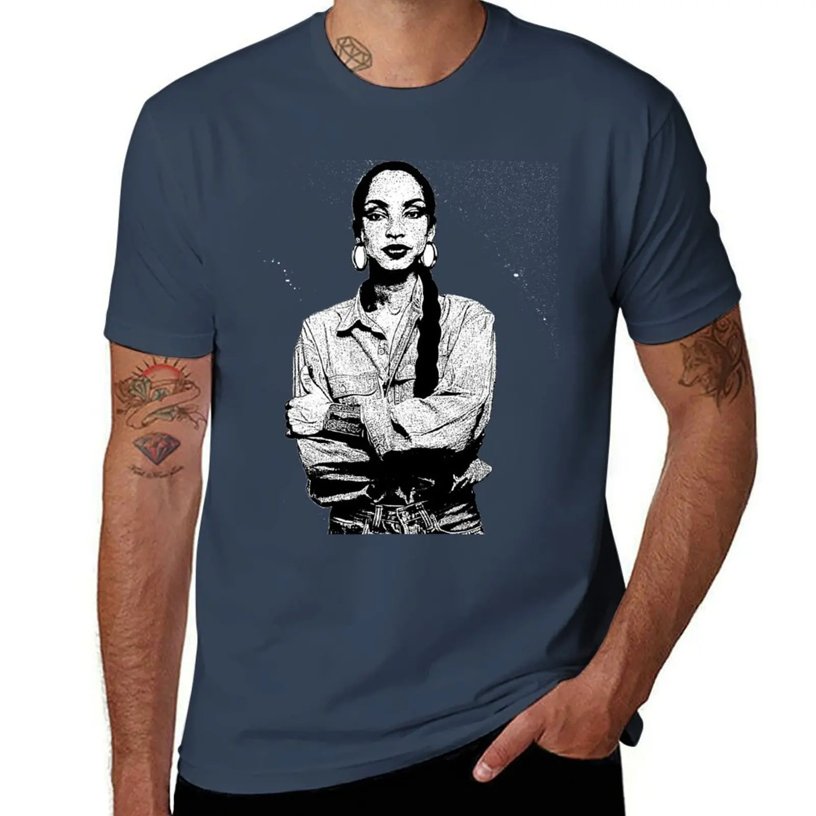 SADE Braided T-Shirt customs design your own cotton man t-shirts fashion shirts sweat t shirt men