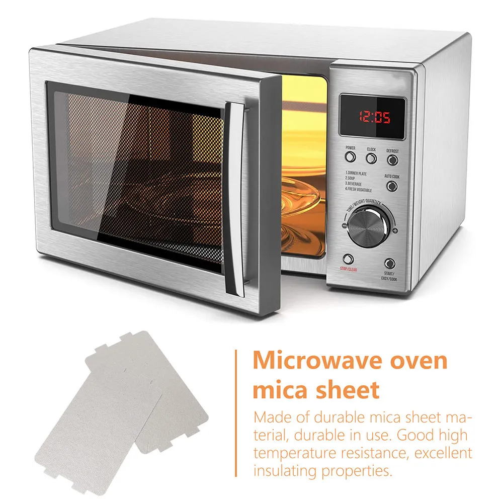 6Pcs Microwave Mica Sheet Universal Waveguide Cover Heat Insulation Microwave Oven Mica Plate Replacement Parts Crisper