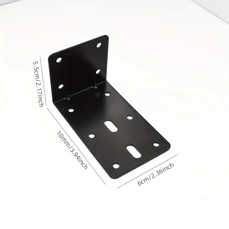 1PC 90 Degree Right Angle Metal Bracket, Furniture Reinforcement Connector, Shelf Support Angle Iron for Bed Frame Installation