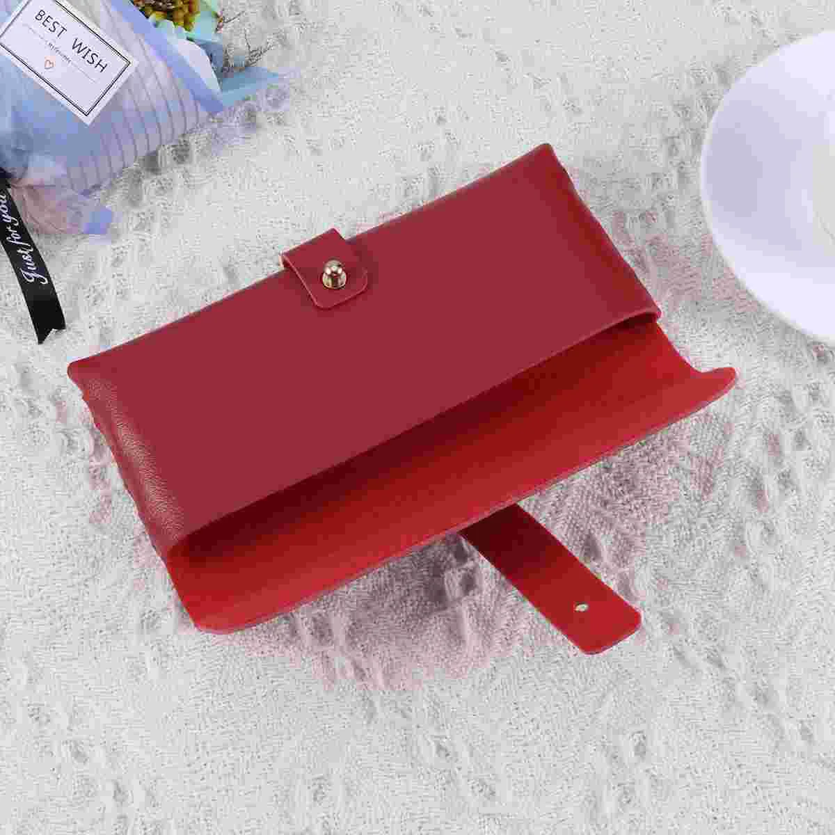 Fashion Glasses Case Buckle Clamshell PVC Glasses Case Handmade Cover Bag (Red) PVC glasses cover