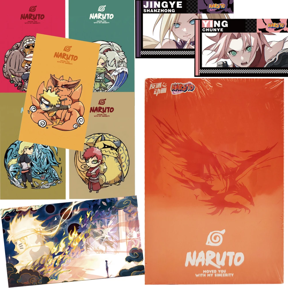 

Naruto Collection Cards Japanese Anime Uchiha Sasuke Hatake Kakashi Gorgeous Exquisite Colored Paper Cards Creative Gift for Kid