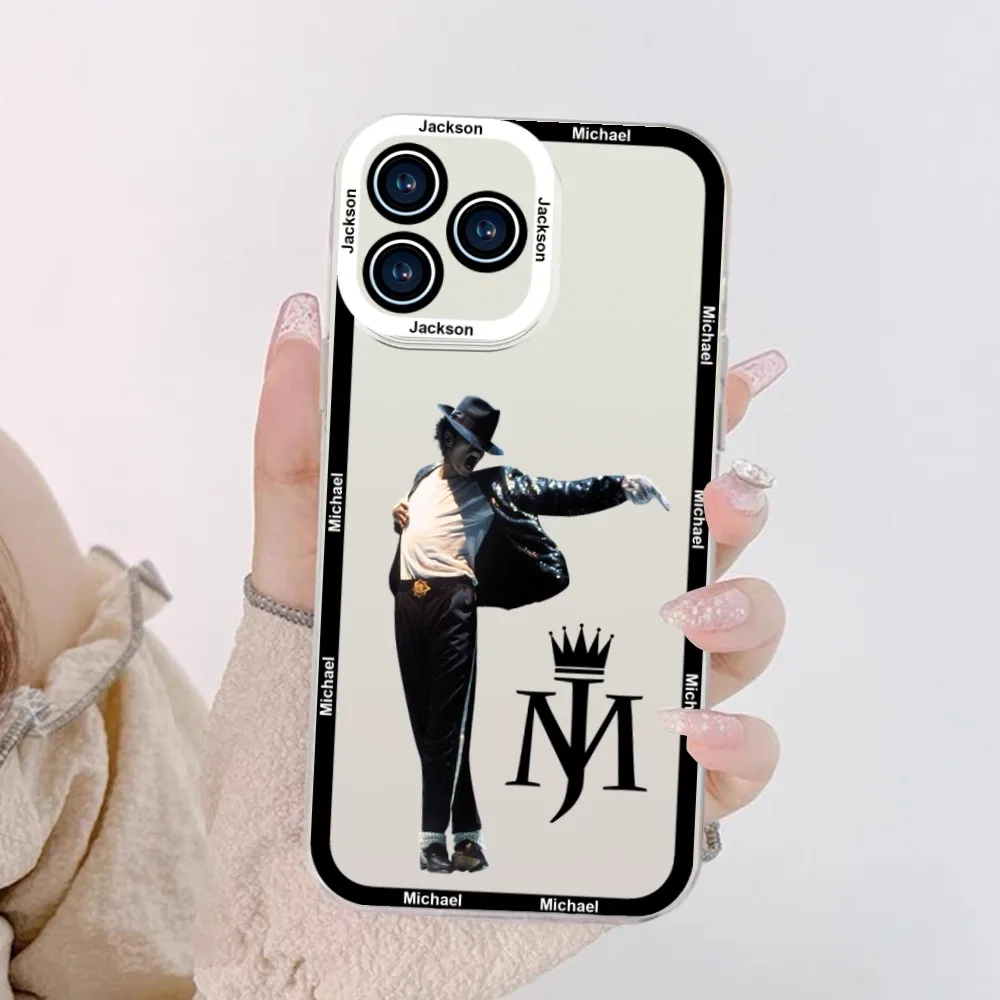 Michael Jackson Legendary Singer Phone Case For iPhone 11 12 Mini 13 14 Pro Max Transparent Shell