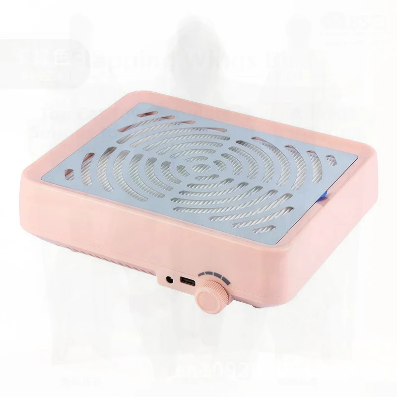 

Silent Plug-In Nail Manicure Vacuum Cleaner with Large Suction Rechargeable Dust Collector for Nail Salon Professional Nail Dust