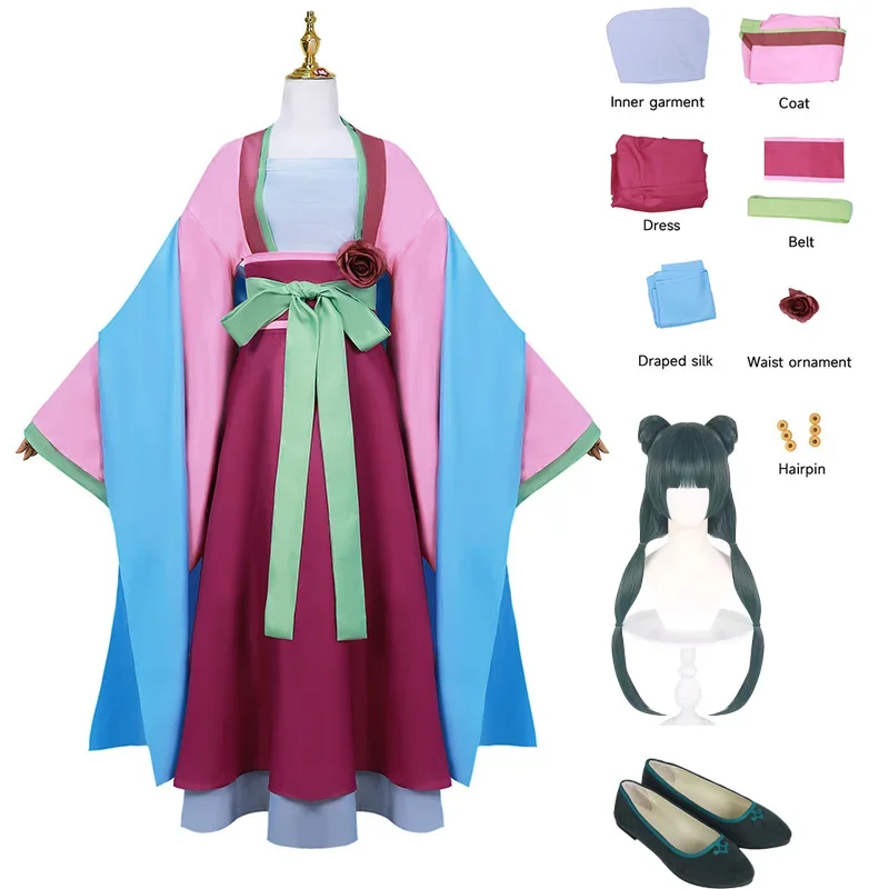 

CosplayMaomao Cosplay Apothecary Diaries Cosplay Costume Wig Shoes for Women Kusuriya No Hitorigoto Dress Pary Role Play for Wom