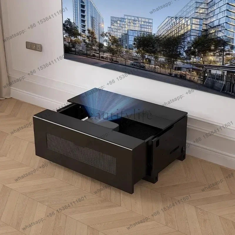 

Modern 88-100 inch TV automatic telescopic lifting table 120 projection gimbal