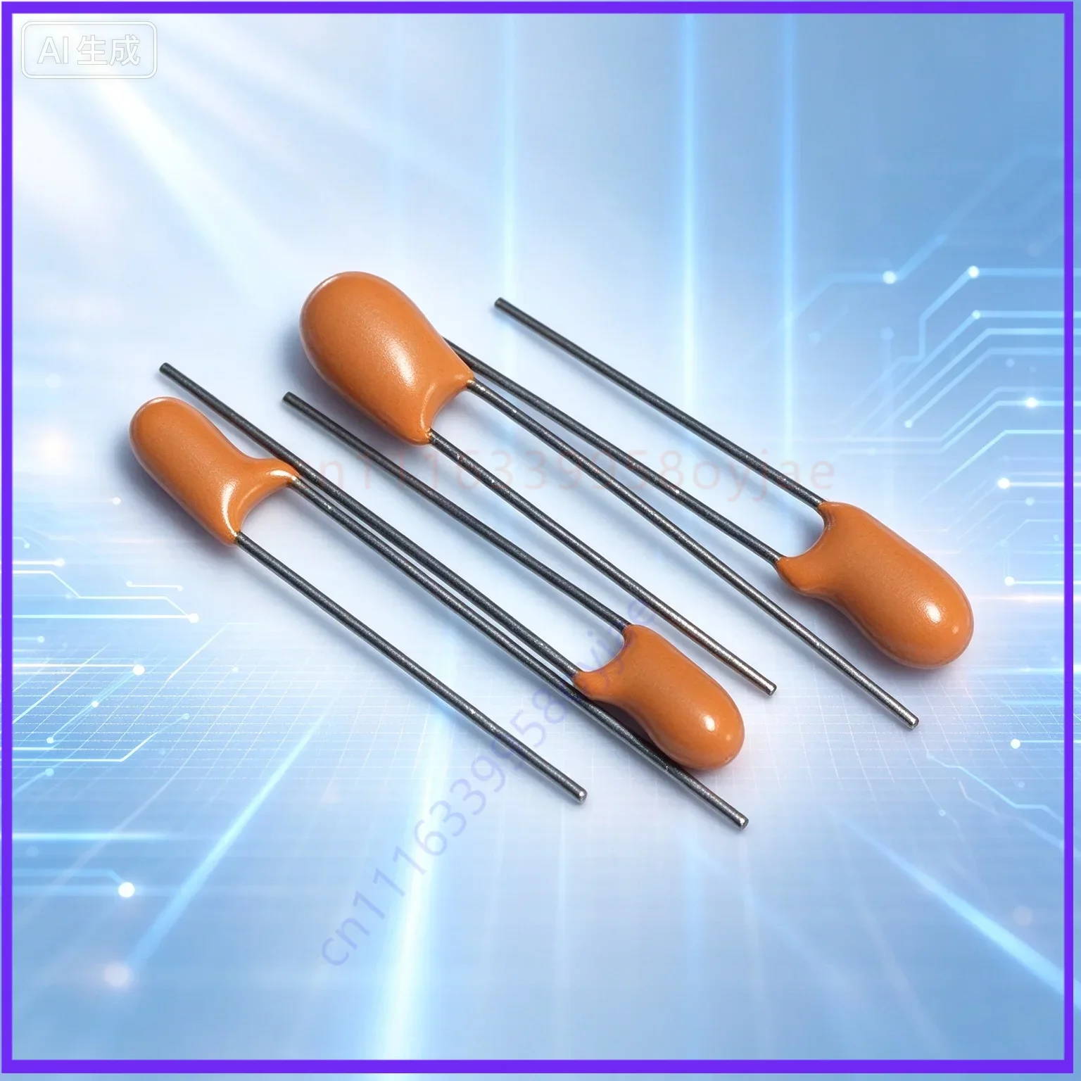 100pcs  Genuine for USA Sprague 6.8uF 16V HiFi Tantalum Capacitor 3mm Lead Pitch