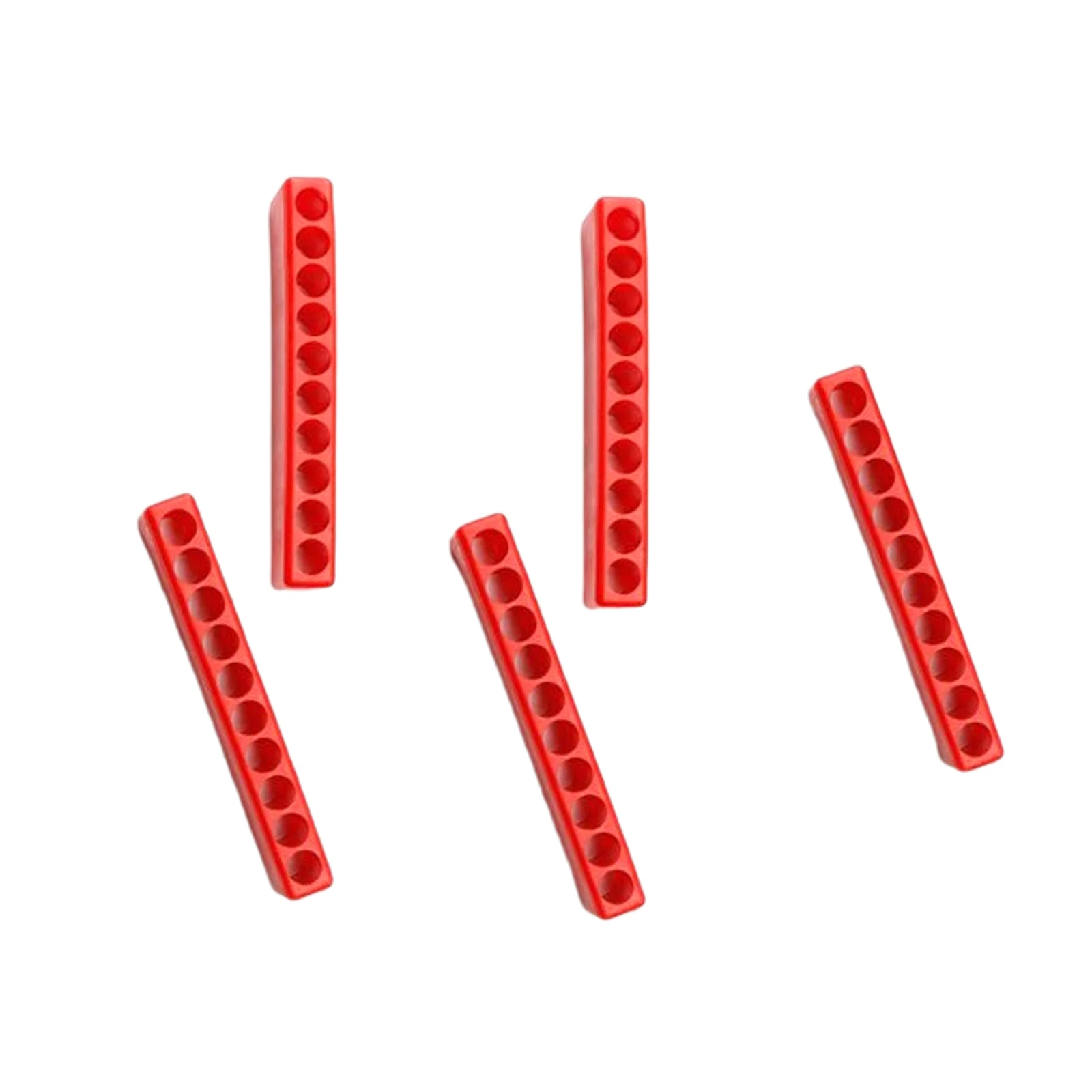 5PCS Screwdriver Bit Box Hand Tools Holder Bits Organizer Rack Durable Screw Storage 10 Holes Red Case For 1/4inch Hex Tools